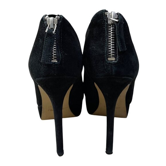 Nine West Feminity Platform Shootie Pump Size 6 Black Suede - Picture 5 of 10